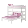 thumbnail image 3 of Max & Lily Solid Wood Modern Farmhouse Bunk Bed, L-Shaped Twin over Queen Bed Frame For Kids, 3 of 9