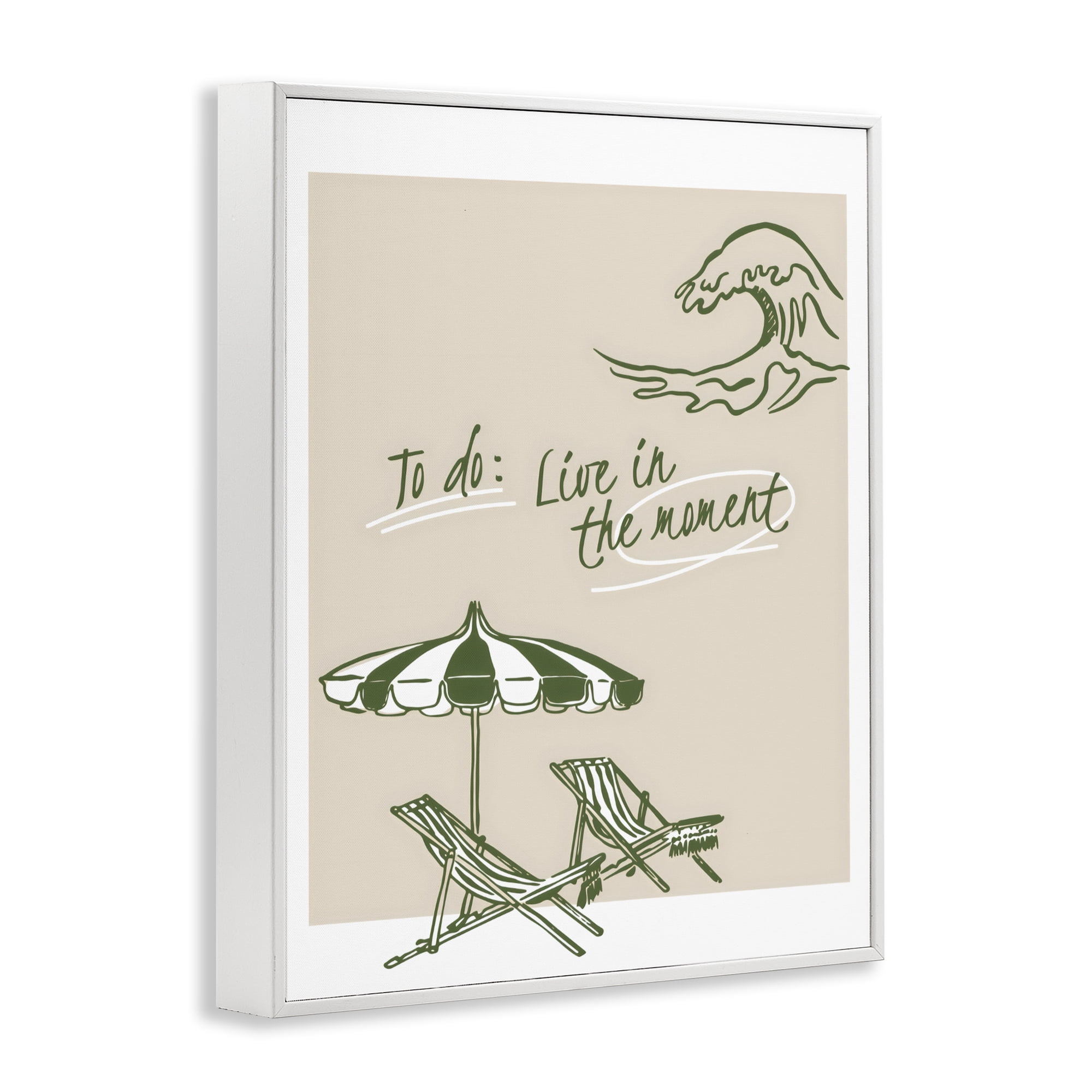 Stupell Industries To Do: Live In The Moment White Framed Giclee Art, design by The Prints Vibe