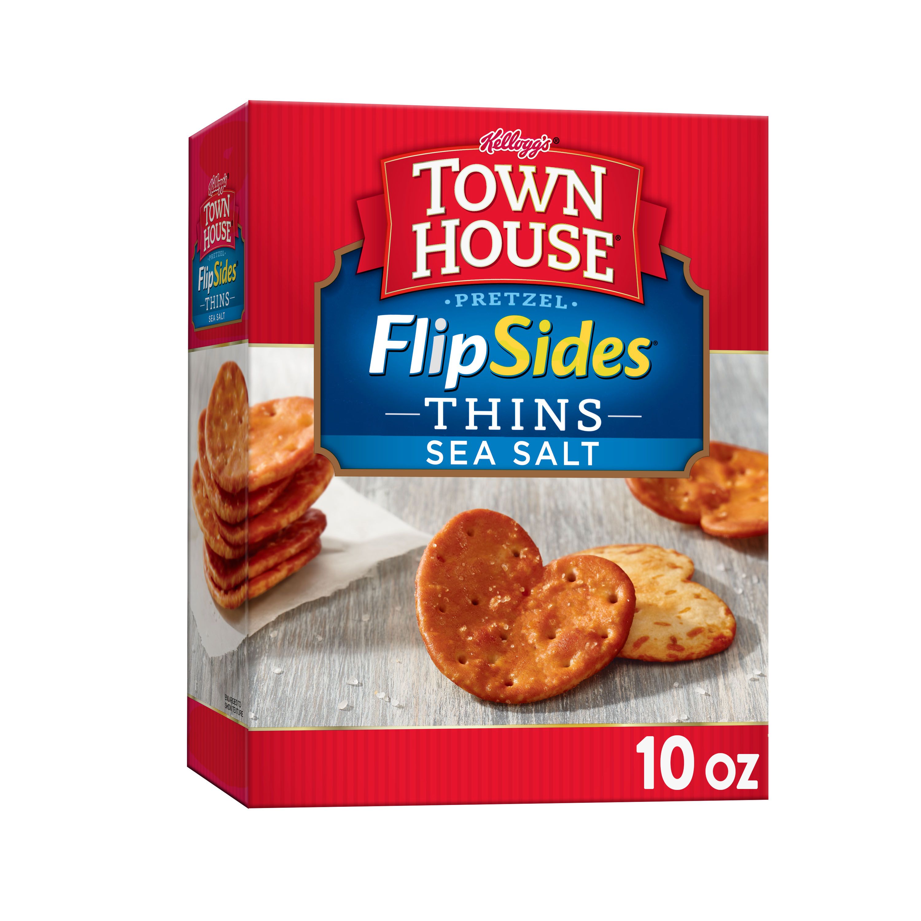 Kellogg's Town House Pretzel Flipsides Crackers, Baked Snack Crackers
