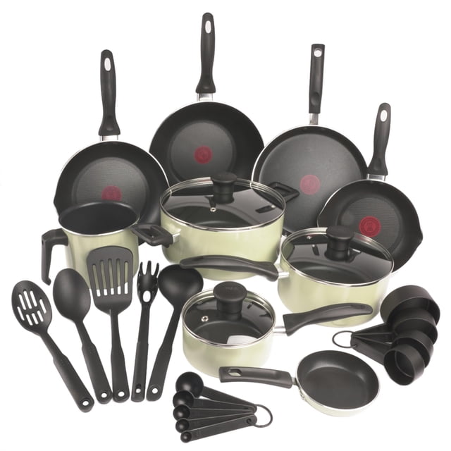 Batería de Cocina Supercook de 26 piezas Color Verde Lichen con Antiadherente Titanium tecnología Thermo Señal fácil limpieza base difusora