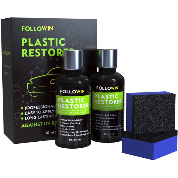 Restaurador de plástico FOLLOWIN para coches, revestimiento cerámico, 60 ml