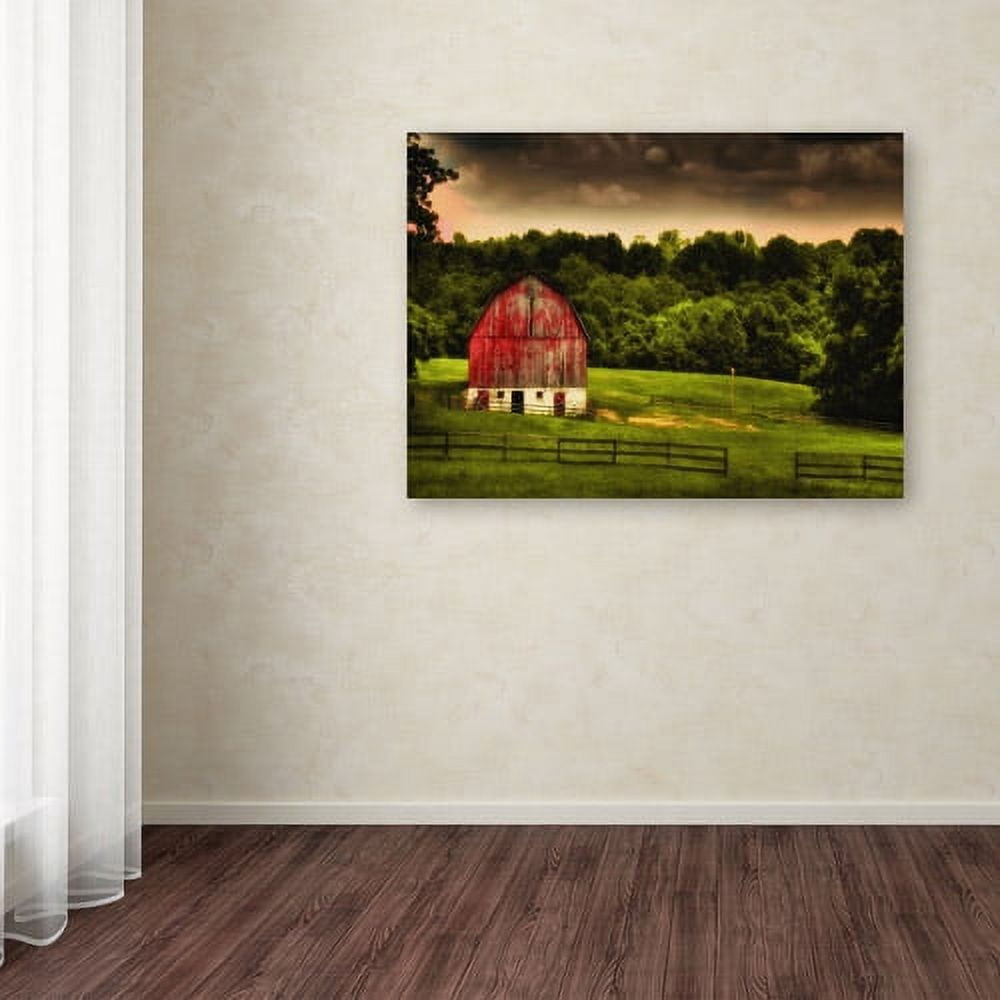 Trademark Fine Art "Summer Evening On the Farm" Canvas Art by Lois Bryan