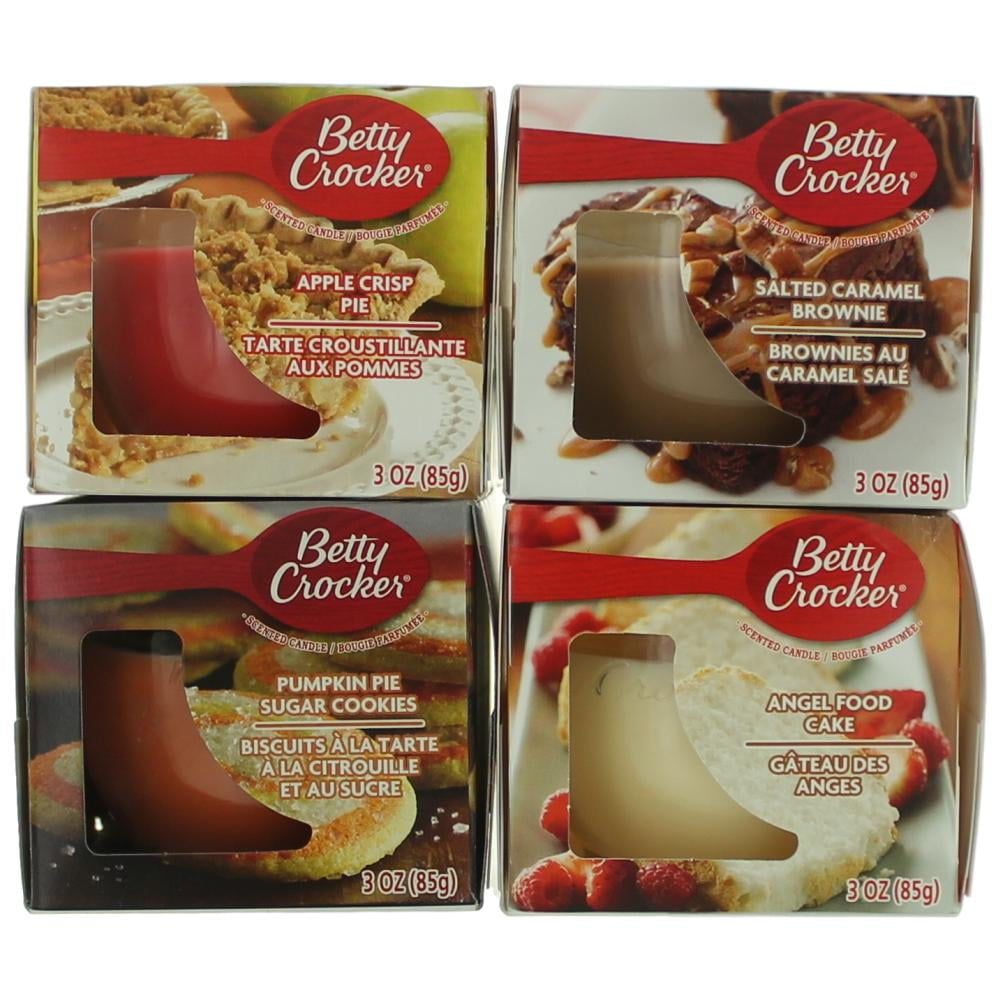 Betty Crocker Scented Candle 4 Pack of 3 oz Jars Variety Walmart