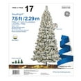 thumbnail image 3 of GE 7.5FT Pre-lit LED Flocked Laurel Pine Artificial Christmas Tree with Warm White Lights, 3 of 4