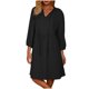 thumbnail image 2 of mfyjkho Vestidos para mujer, Vestido informal de verano con cuello en V y mangas 3/4 con bolsillos y lazo para mujer Vestidos festivos para mujer xl, 2 of 9