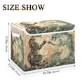thumbnail image 3 of WOBOGO Lynx and Dragon Painting Large Collapsible Storage Box Flip Lid Fabric Decorative Organizer Container Basket with Handles 16.5×12.6×11.8in, 3 of 7