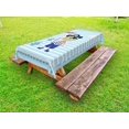 thumbnail image 1 of Ahoy Its a Boy Outdoor Tablecloth, Cute Cat Pirate Funny Paws Clouds Maritime Striped Framework, Decorative Washable Fabric Picnic Tablecloth, 58 X 104 Inches, Turquoise Violet Blue Red, by Ambesonne, 1 of 2