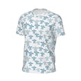 thumbnail image 6 of Wukai Hand Drawn Turtle Print Men's Short-Sleeved Mesh T-Shirt,Quick-Dry Short Sleeve Workout T-Shirt-5X-Large, 6 of 8