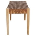 thumbnail image 6 of Safavieh Bandelier Cowhide Leather Bench, Rectangle, Rustic Indoor Seating, Light Brown, 6 of 10