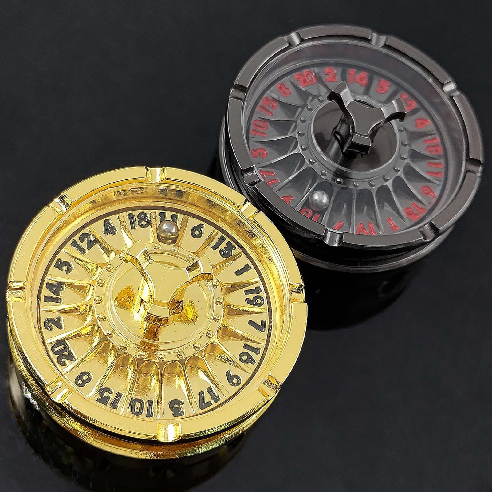 D20 Roulette Dice Fidget Spinner Heavy Duty Zinc Alloy Vintage Dragon Rotatable Fingertip Gyro Metal Dice RPG Role Playing Game Props