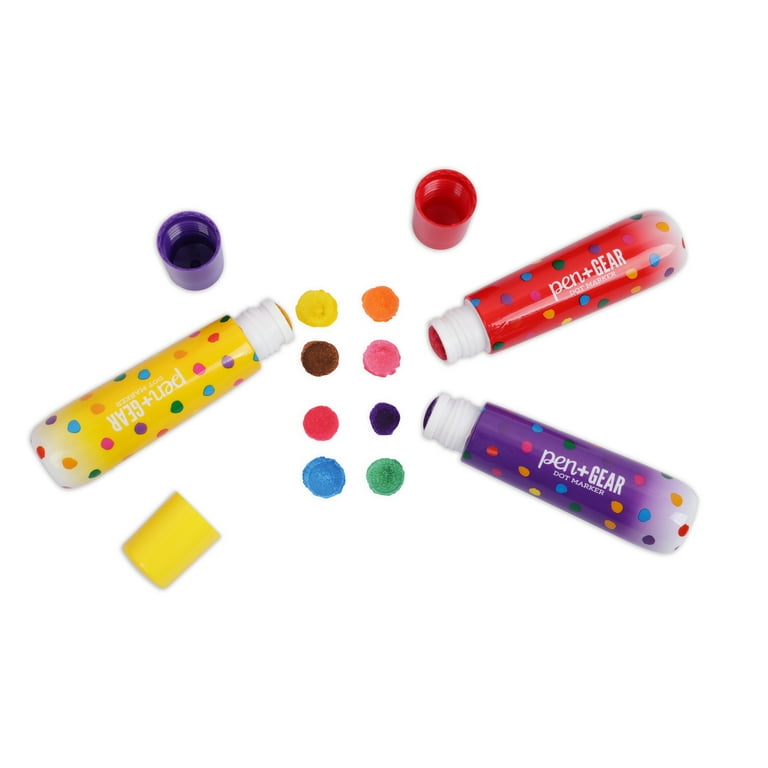 Pen + Gear Washable Dot Marker, Washable Marker, 8 Count, Ages 3+, Assorted Colors, SV281400-8