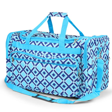 Zodaca Large Duffel Travel Bag Overnight Weekend Handbag Camping Hiking Zipper Shoulder Carry Bag (Size: 21