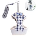 thumbnail image 2 of Pet Leash Harness Adjustable Breathable Checked Pet Harness with Pet Leash, 2 of 10