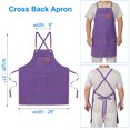 thumbnail image 2 of Unique Bargains 2pcs Adjustable Chef Apron Cross Back Aprons for Kitchen Cooking Art Painting, Purple, 2 of 6