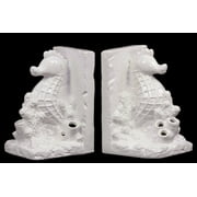 Urban Trends Collection: Ceramic Horsecoral Bookend Gloss Finish