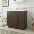 thumbnail image 2 of Vanity Art 36" W Birch Plywood Freestanding Single Base 2 Drawers Storage Cabinet with Soft Close Door, 2 of 9