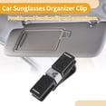 thumbnail image 3 of Unique Bargains Car Sunglasses Clip Universal Sun Visor Eyeglasses Holder Clip Plastic,Rhinestones Black 10x1.8cm 1 Pcs, 3 of 7