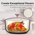 thumbnail image 4 of 6-quart enameled cast iron Dutch oven with lid - high quality durability & oven safe up to 500° - heavy-duty cookware, suitable for bread baking, stewing, braising, and roasting - pink, 4 of 4
