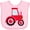 AD-Pink, variant on Inktastic Farming Red Tractor Boys or Girls Baby Bib