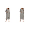 thumbnail image 3 of Vestido de noche Minnieouse para mujer informal cuello redondo manga larga doble bolsillo Gris METRO 2piezas, 3 of 6