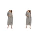 thumbnail image 2 of Sonducket Poliéster Mujer Vestido de noche Reemplazo casual Cuello Manga larga transpirable Ropa de dormir Ropa de dormir Gris L Gris L 2piezas, 2 of 6