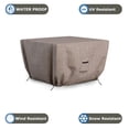 thumbnail image 3 of Outdoor Fire Pit Table Covers - 600 D, 100% Waterproof, UV & Weather Resistant Gas Fire Pit Cover with Air Pockets and Drawstring for Snug fit (30" L x 30" W x 12" H, Fab Light Sand), 3 of 6