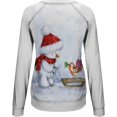 thumbnail image 4 of GHSDFBB Chandails de Noël pour Femmes Mode Loisirs Imprimé Graphique Manches Longues Hauts Mignons Chandail en Molleton Col Rond Cadeau de Noël, 4 of 5