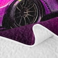 thumbnail image 5 of Erosebridal Pink Fast Car Bed Spread Queen for Boys,Car Theme Queen Coverlet Set for Teens, 5 of 7