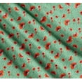 thumbnail image 3 of Soimoi Green Cotton Poplin Fabric Text & Poppy Floral Print Sewing Fabric Yard 56 Inch Wide, 3 of 7