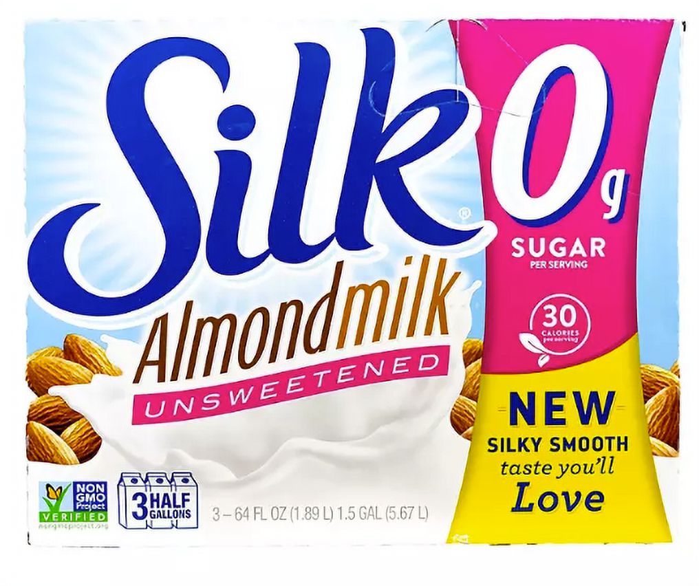 Silk Unsweetened Original Almond Milk (half gallon, 3 pk.)