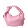 thumbnail image 2 of Isabella Rossetti Sylvie Hand-Woven Leather Shoulder Bag, Pink, 2 of 4