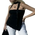 thumbnail image 1 of Femmes Sexy Bustier Tube Top Été Sans Manches Fendue Bandeau Y2k Slim Fit Réservoir Bustier Top, 1 of 6