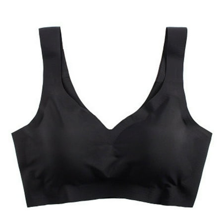 

TINYSOME Women Seamless Vest Bra with Removable Pad V-Neck W1re1ess Underwear Bralette