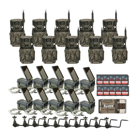 Stealth Cam Revolver Pro 2.0 360-Degree 40MP Cellular Camera 1440p Video Resolution (Brown) Bundle with Holder Auxiliary Power Pack Memory Card and SD Reader (41 Items)