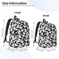 thumbnail image 4 of Balery Seamless Pattern Cute Panda Vintage Canvas Backpack for Men and Women - Large Capacity, Durable Travel Laptop Bag for School, Work, Hiking, and Outdoor Activities, 4 of 7