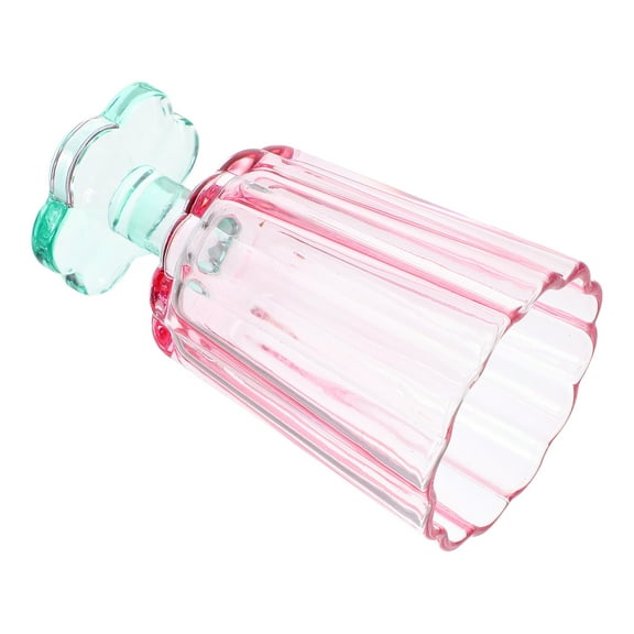 HAMPPLIES Glassware Drinking Glasses Set Pink Glass 1Set Vintage Style