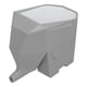 thumbnail image 1 of Escurridor de Vajilla Sincero de plástico gris con forma de elefante, 1 of 10
