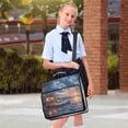 thumbnail image 6 of 3 Ring Zipper Binder with Shoulder Strap Waterproof Trapper Keeper 2 Inch D-Ring 500 Sheets Capacity Lakehouse in Sunset, 6 of 8