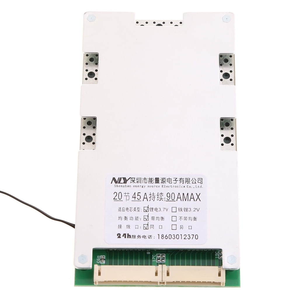 20S 72V 45A for Protection Board Lithium Li-Ion Lipo Battery Bms Pcb Module Safe for Car Skateboard Car Inverter Easy to