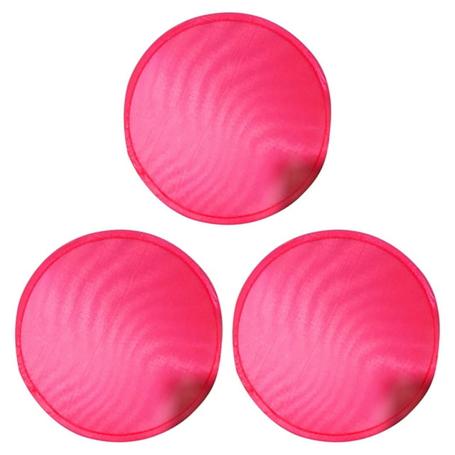 3X Abanico Redondo Plegable- Rojo