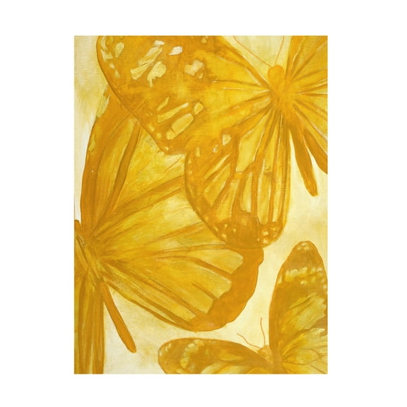 Canvas Wall Art - Design Fabrikken 'Papillions' Wall Art for Living Room, Bedroom, or Office Décor by Trademark Fine Art - 14 x 19 Inches