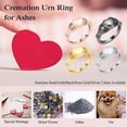 thumbnail image 3 of Heart Cremation Jewelry Urn Ring for Ashes Women Finger Ring Keepsake Memorial Jewelry Hold Loved Ones Ashes, 3 of 7