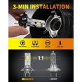 thumbnail image 4 of 2 bombillas LED Termitor H7, 26 000 lúmenes, 6500 K, color blanco, luz antiniebla 1:1, 4 of 7