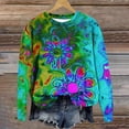 thumbnail image 2 of Turilly Sweatshirts for Women Crewneck Casual Fall Long Sleeve Shirts Lightweight Pullover Loose Fit Tunic Top on, 2 of 4
