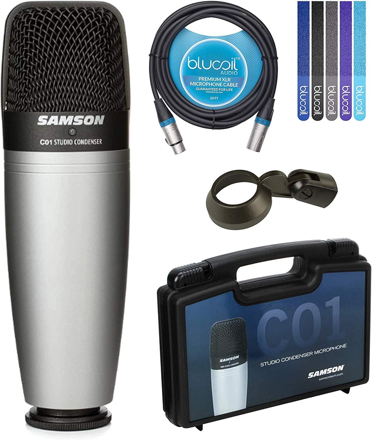 Samson CO1 Studio Condenser Microphone with 6 feet long xlr cable
