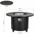 thumbnail image 3 of Piercart 42in Propane Fire Pit Table 50,000 BTU Auto-Ignition Fire Pit with Waterproof Cover, Lid and Blue Stone, 3 of 7