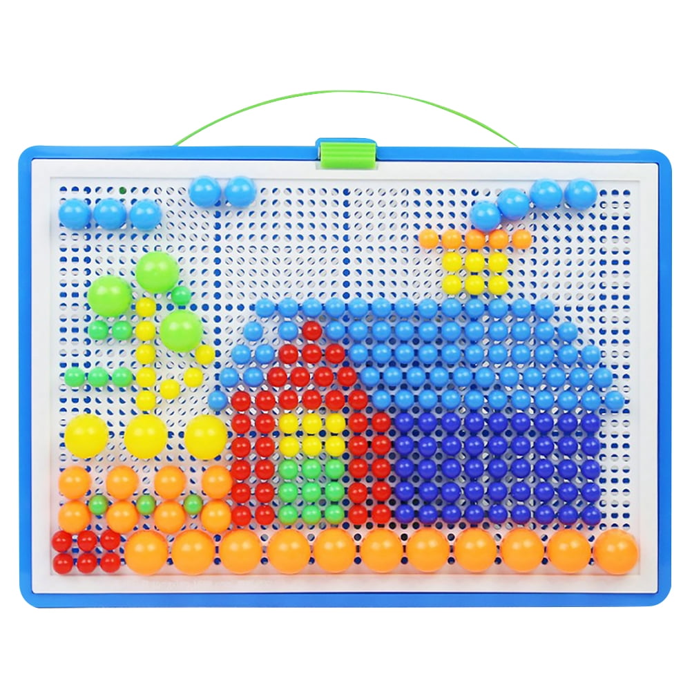 1 Set/295pcs Mushroom Nail Jigsaw Puzzle Toy DIY Mushrooms Nails Pegboard Puzzle Educational Toy