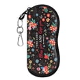 thumbnail image 1 of Estuche para Anteojos MoKo de Neopreno con Cierre y Clip Negro Floral, 1 of 7