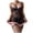 Black, variant on Levmjia Women's Pajamas Lace Mesh Strapless Romper Sheer Lace Teddy Bodysuit for Women Romantic Sleepwear Lingerie Set Sleep Dress Couples Night