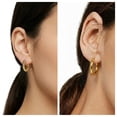 thumbnail image 5 of Hoop Earrings,14K Gold Plated Stud Earrings for Women Hypoallergenic Cubic Cartilage Zirconia Earrings 4 Pairs Set, 5 of 8